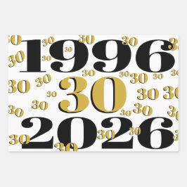 Vintage 1996 Milestone 30th Birthday   Inpakpapier Vel