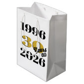 Vintage 1996 Milestone 30th Birthday Medium Cadeauzakje (Achterkant Gekanteld)