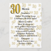 Vintage 1996 Milestone 30th Birthday   Menu (Achterkant)