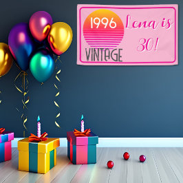 Vintage 1996 Neon Retro Stripe Sun 30th Birthday Spandoek