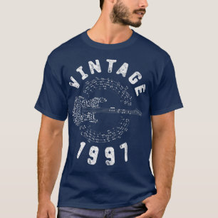 Vintage 1997 Birthday Limited Edition Guitar Music T-shirt