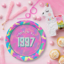 Vintage 1997 Retro Memphis-stijl 30e verjaardag 