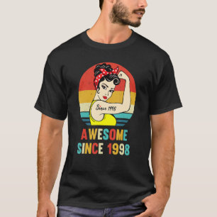 Vintage 1998 Verjaardag voor Vrouwen 24 Jaar 24e G T-shirt