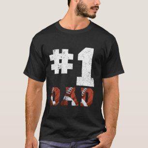 Vintage 1 pa Nummer 1 1 Rugby Dad's Day T-shirt