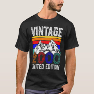 Vintage 2000 22 jaar oud jongens meisjes 22e geboo t-shirt