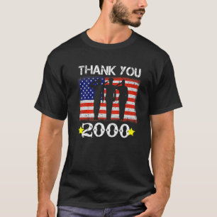 Vintage 2000 22 Years Old Flag American 22th Birt T-shirt