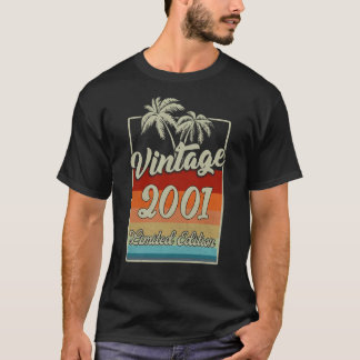 Vintage 2001 22 jaar oud op 22 september 1991 t-shirt