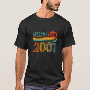 vintage 2001 22-jarige mannen vrouwen 22 jaar t-shirt