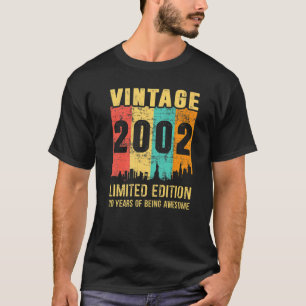 Vintage 2002 20 jaar oud 20e verjaardag t-shirt