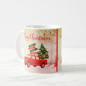 Vintage 2002: Green & Red Truck Name Koffiemok (Voorkant links)