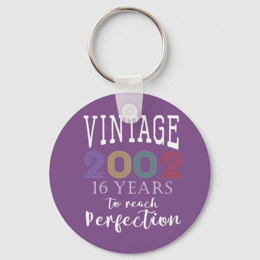 vintage 2002 jaar tot perfectie sleutelhanger (Voorkant)