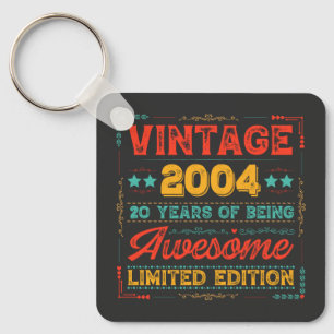 Vintage 2004 Gemaakt in 2004 20e Verjaardag 20 jaa Sleutelhanger