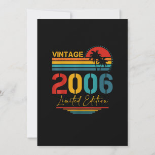 Vintage 2006 17 jaar oude cadeautjes 17e verjaarda kaart
