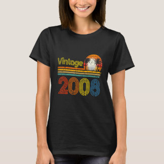 Vintage 2008 14 jaar oude Mannen en vrouwen 14e ge T-shirt
