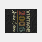 Vintage 2008 Limited Edition 18-year-old 18th Birt Fleece Deken (Voorkant (Horizontaal))