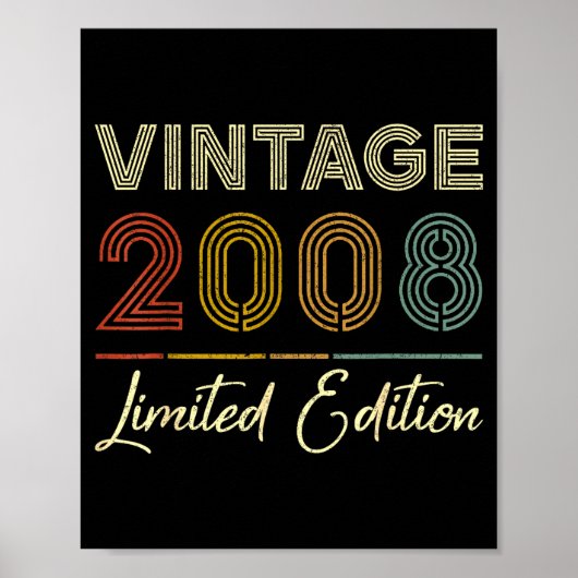 Vintage 2008 Limited Edition 18-year-old 18th Birt Poster (Voorkant)