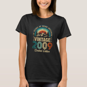 Vintage 2009 14e verjaardag 14 jaar oud t-shirt