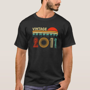 Vintage 2011 12 jaar oude 12e verjaardag voor jong t-shirt