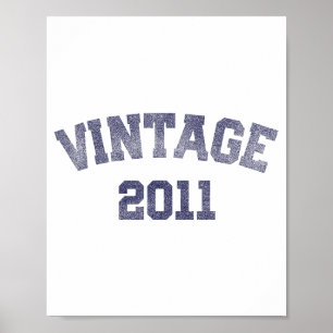 Vintage - 2011 14e verjaardag mannen vrouwen verja poster
