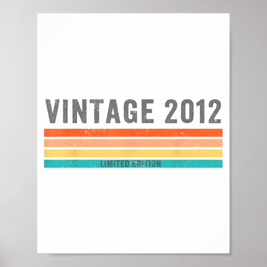 Vintage 2012 Limited Edition - 13th Birthday Gift  Poster (Voorkant)