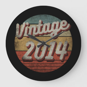 VINTAGE 2014 MANNEN VROUWEN BIRTHDAY GIFT GROTE KLOK