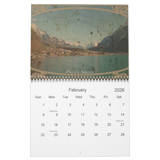 vintage 2025 kalender (Feb 2026)