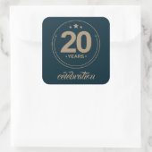 Vintage 20 jaar viering Sticker (Tas)