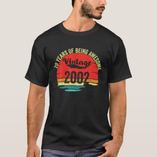 Vintage 20 Years Old Legendary Awesome Birthday 20 T-shirt