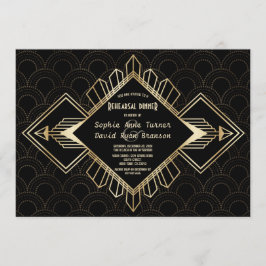 Vintage 20s Goud Great Gatsby Probediner Kaart