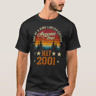 Vintage 21ste verjaardag Geweldige sinds mei 2001  T-shirt