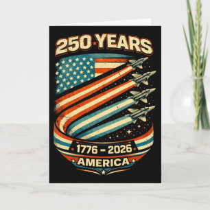 Vintage 250 Jaar 1776-2026 250ste verjaardag 4de Kaart