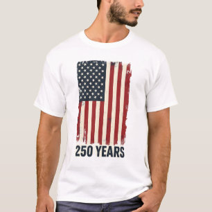 Vintage 250 Jaar 1776 2026 Patriottische Amerikaan T-shirt