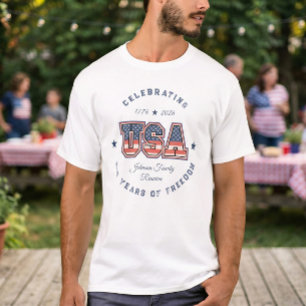 Vintage 250 Jaar 4 juli Familie T-Shirt