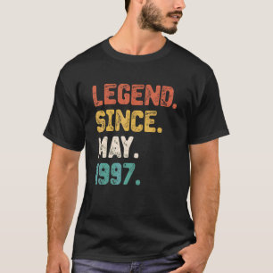 Vintage 25 jaar oude legende sinds mei 1997 25th B T-shirt