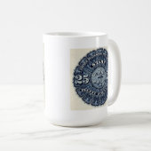 Vintage 25c bieraccijnszegel mokkop koffiemok (Voorkant rechts)