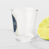 Vintage 25c Bierinkomstenzegel Shot Glass Shot Glas (Rechts)