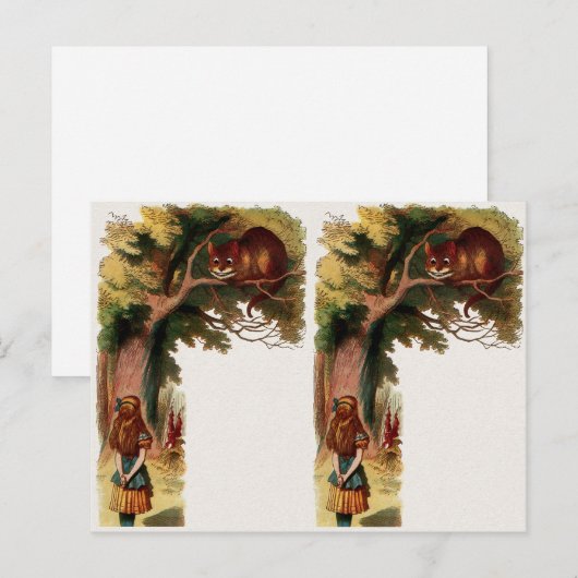 Vintage 2 Alice in Wonderland Briefkaart (Voorkant / Achterkant)