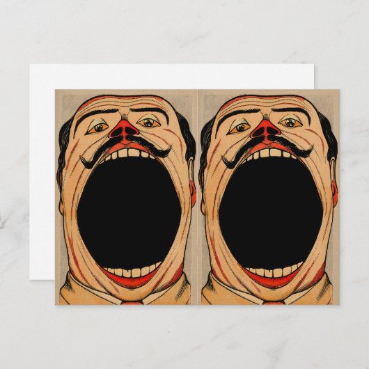 Vintage 2 grote monden briefkaart (Voorkant / Achterkant)