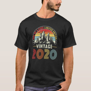 Vintage 2 jaar oud 2020 2e verjaardag voor mannen t-shirt