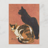 Vintage 2 Katten Steinlen schilderen Briefkaart (Voorkant)