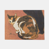 Vintage 2 Katten Steinlen schilderen Deurmat (Voorkant)
