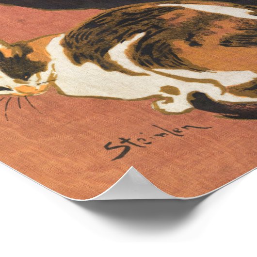 Vintage 2 Katten Steinlen schilderen Poster (Hoek)