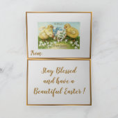 Vintage 2 Kippen en paaskaarten Feestdagen Kaart (Binnen)