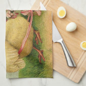 Vintage 2 Kippen Paasdag Theedoek (Quarter Fold)