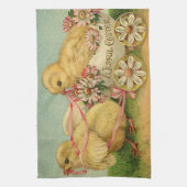 Vintage 2 Kippen Paasdag Theedoek (Verticaal)