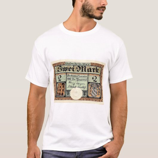 Vintage 2 Mark Notgeld Beckum T-shirt (Voorkant)