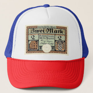 Vintage 2 Mark Notgeld Beckum Trucker Hoed Pet