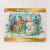 Vintage 2 Paasdag-eitenziekte Legpuzzel (Horizontaal)