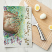 Vintage 2 Paasdag-eitenziekte Theedoek (Quarter Fold)