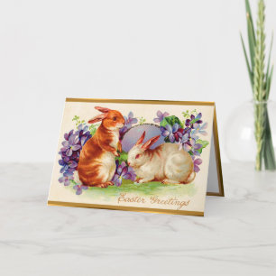 Vintage 2 Rabbijnen Paasvakantie, gevouwen kaarten